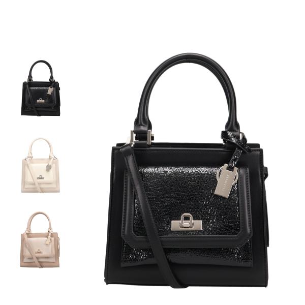 MERCURYDUO マーキュリーデュオ ハンドショルダーバッグ メタリッククラック調型押し レディ...