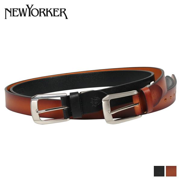 NEWYORKER ニューヨーカー ベルト レザー メンズ 本革 LEATHER BELT ブラック...