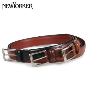 NEWYORKER ニューヨーカー ベルト レザーベルト メンズ 本革 LEATHER BELT ブラック ブラウン ダーク ブラウン 黒 NY-5080219｜biget