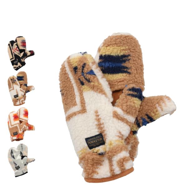 PENDLETON ペンドルトン ボアミトン 手袋 フリースグローブ メンズ レディース 防寒 ブラ...