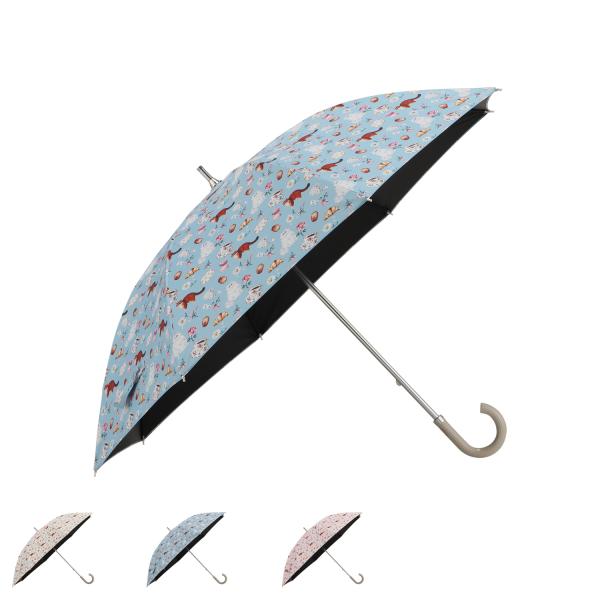 PAUL &amp; JOE ポールアンドジョー 日傘 完全遮光 長傘 晴雨兼用 雨傘 レディース 50cm...