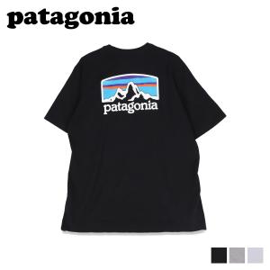 patagonia パタゴニア Tシャツ 半袖 メンズ レディース FITZ ROY HORIZONS RESPONSIBILI TEE ブラック ホワイト グレー 黒 白 38501｜biget