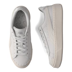 プーマ PUMA スニーカー バスケット プラットフォーム パール レディース 厚底 BASKET PLATFORM PEARL WNS グレー 398910-01｜biget