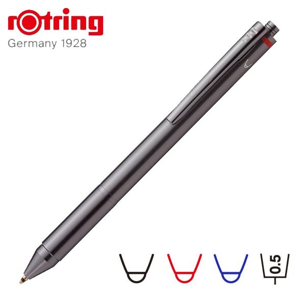rOtring ロットリング 多機能ペン マルチペン 4in1 シャーペン ボールペン フォーインワ...