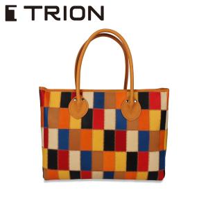 TRION トライオン バッグ トートバッグ メンズ レディース パネルレザー 横型 TOTE マルチカラー DPC260M｜biget