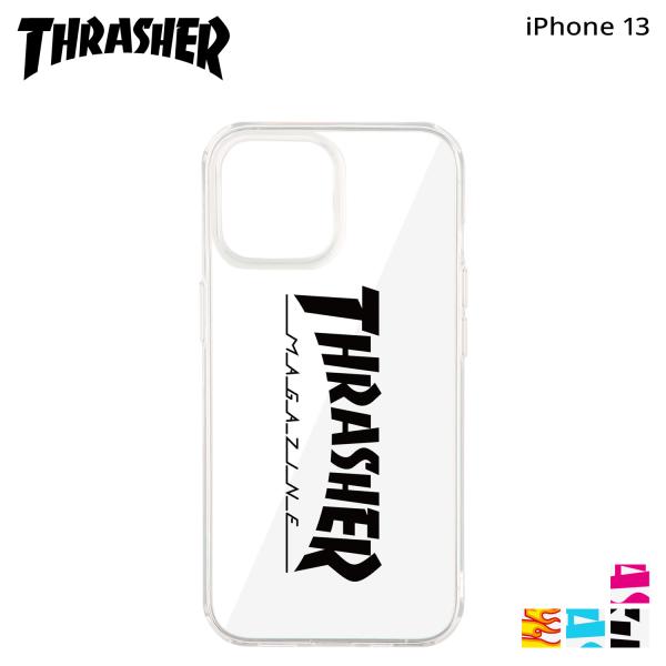 THRASHER iphone13 mini スマホケース メンズ レディース 携帯 クリア 透明 ...