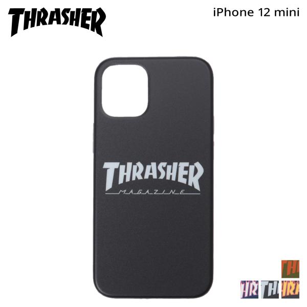 THRASHER iphone12 mini スマホケース メンズ レディース 携帯 ブラック ネイ...