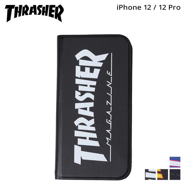 THRASHER iphone12 12 Pro スマホケース メンズ レディース 手帳型 携帯 ア...