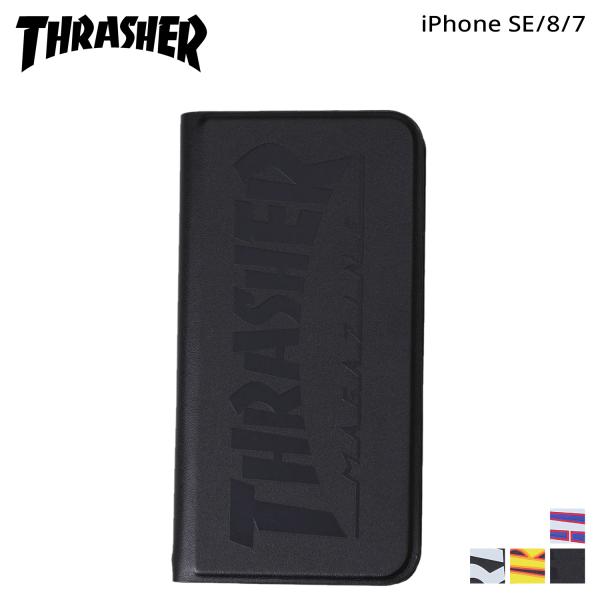 THRASHER スラッシャー iphone SE2 8 7 スマホケース メンズ レディース 手帳...