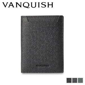 VANQUISH ヴァンキッシュ 二つ折り財布 メンズ 本革 WALLET ブラック ネイビー ダーク グリーン 黒 VQM-43290｜biget