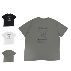 ワイルドシングス WILD THINGS Tシャツ 半袖 デンジャースカル メンズ DANGER SKULL ブラック ホワイト カーキ 黒 白 WT24044SK