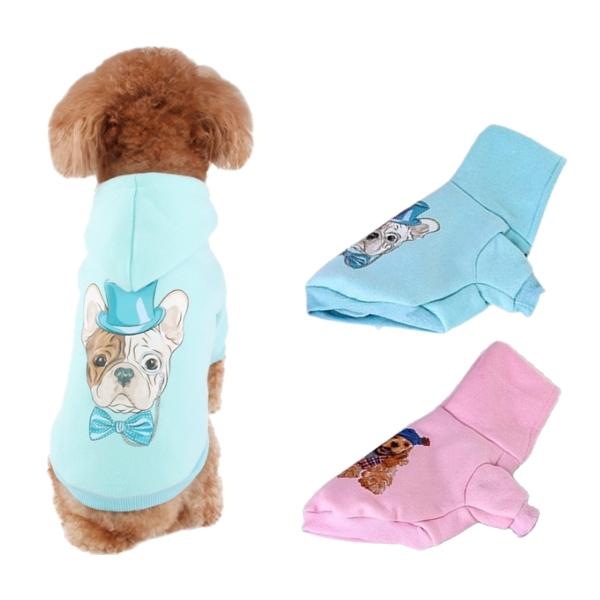 犬用 服 Mサイズ イラストプリント柄 ピンク ミントグリーン かわいい おしゃれ 着せ替え 送料込...