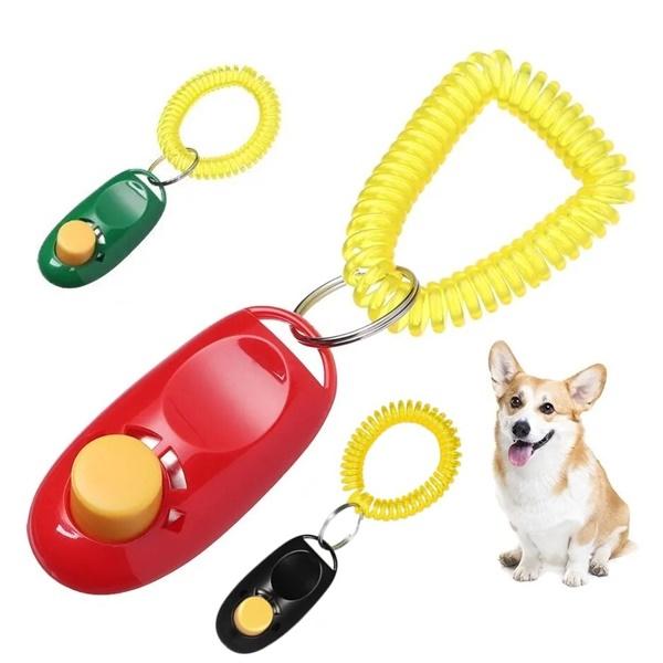 犬 クリッカー しつけ リストバンド 犬の訓練用 クリッカートレーニング ペット用品 ペット ストラ...