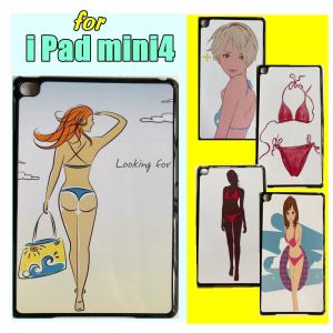 iPad mini4 オリジナルケース ビキニ柄 3点セット 保護フィルム&タッチペン スマートケース アイパッドミニ4 smart coverの商品画像