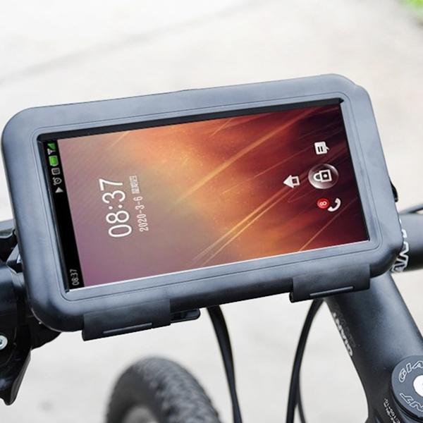 スマホホルダー 防水ケース 自転車 サイクリング ナビゲーション 他機種対応 固定用 スタンド 送料...