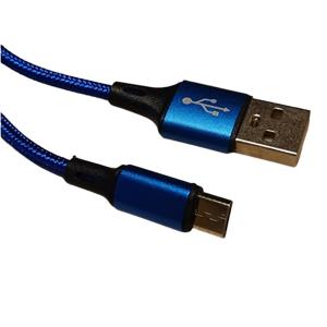 android micro USB ケーブル 100cm ブルー｜bigforest