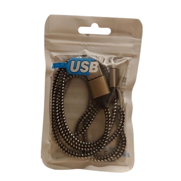 android micro USB ケーブル 100cm シルバー＆ブラック