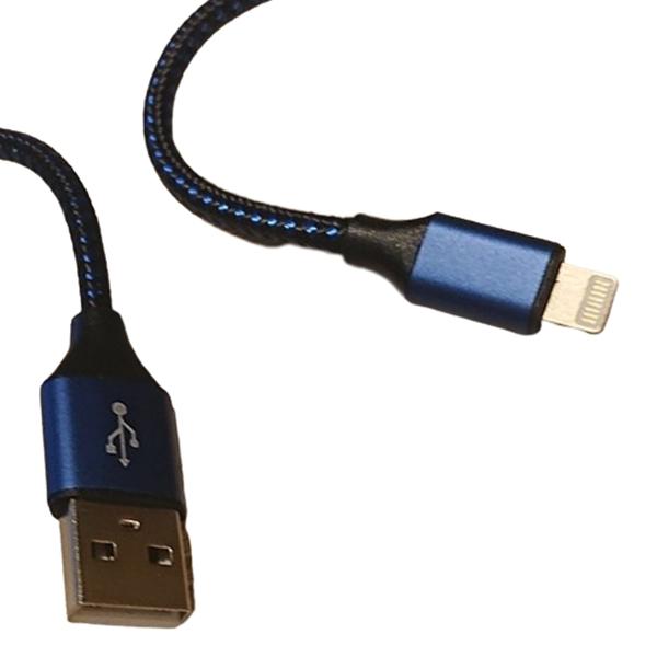 アップル USB 100cm ブルー＆ブラック  Lightning ライトニング ケーブル