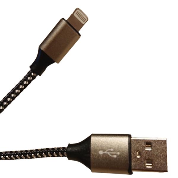 アップル USB 100cm シルバー＆ブラック  Lightning ライトニング ケーブル