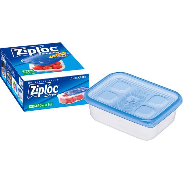 旭化成 ジップロック コンテナー長方形480mL 1個入