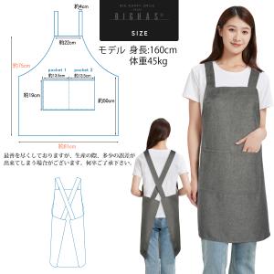 エプロン 被るだけ 体型カバー 着脱簡単 肩掛...の詳細画像3