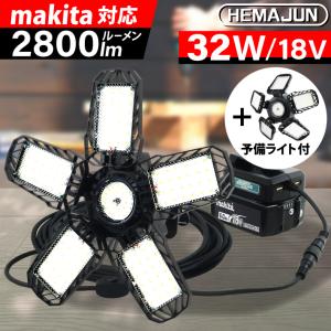 1年保証】HEMAJUN 投光器 予備用ライト1個付 led 折りたたみ クリップ