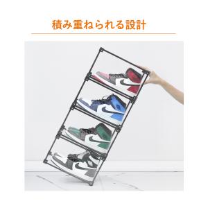 【8個セット】 シューズボックス クリア スニ...の詳細画像3