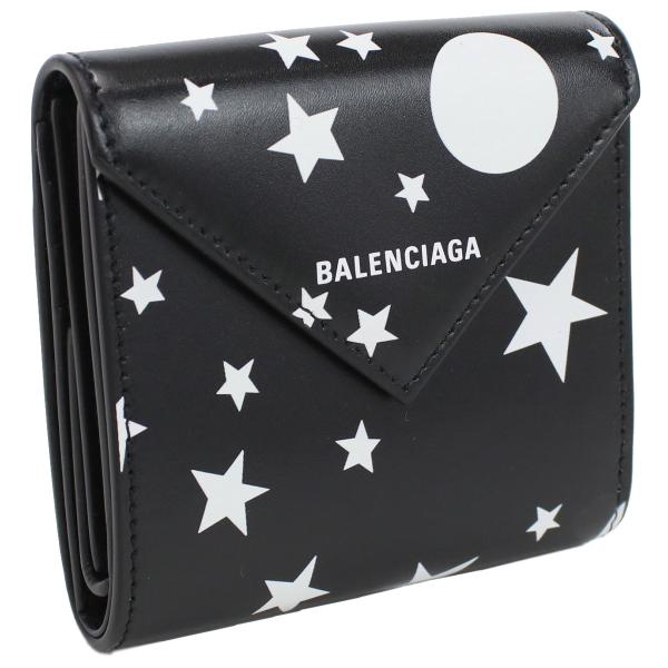 バレンシアガ BALENCIAGA 3つ折り財布  スタープリント 637450 210FD 109...