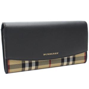 バーバリー BURBERRY HORSEFERRY CHECK WALLET バーバリーチェック 長財布二つ折り財布小銭入付き 4024987 BLACK ブラック マルチカラー