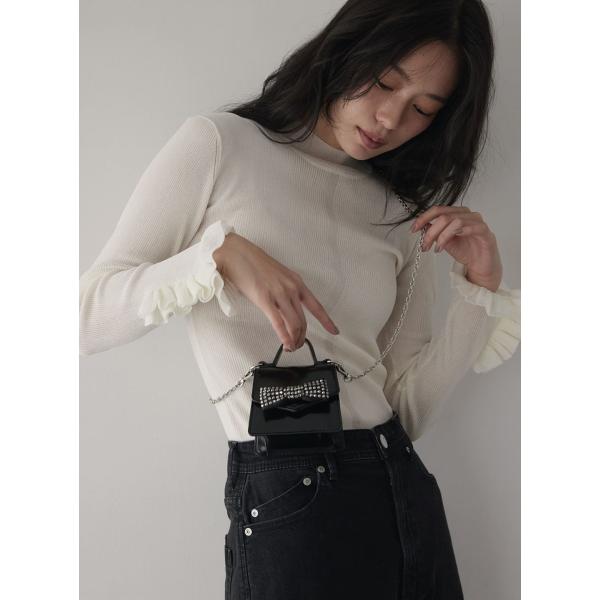 【50%OFF】  袖フリルシアーニット　COEL　コエル　ニット