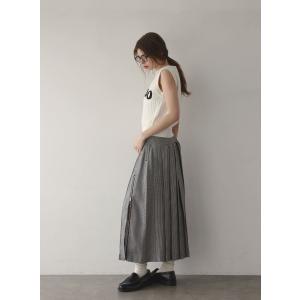 未使用品 コエル COEL リネンストライプパンツ テーパードパンツ  