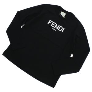 【大人もOK】フェンディ FENDI キッズ ロングＴシャツ ブランド ロゴ JUI154　7AJ　F0GME ブラック apparel-01 kb-01｜bighit