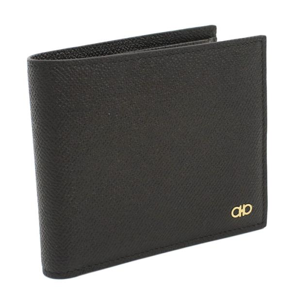 FERRAGAMO Ferragamo 二つ折り財布 775646 NERO