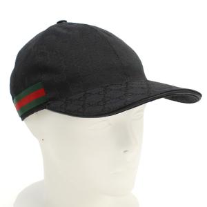 GUCCI グッチ ハット メンズ ダブルG付き GGキャンバス バケット