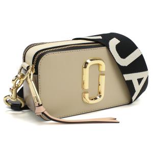 【MARC JACOBS】マーク・ジェイコブス スナップショット ショルダーバッグ レザー×ゴールド金具 ホワイト×ブラック M0012007/tm08537ar MARC JACOBS（マーク・ジェイコブス） ショルダーバッグ レディース