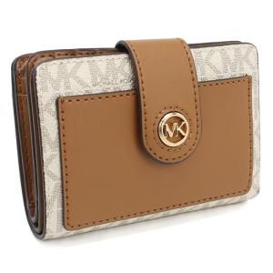 マイケルコース MICHAEL KORS MK CHARM 二折財布小銭入付き 34R4G0KF5B　149 VANILLA ACRN　wallet-01 母の日｜ビッグヒット Yahoo!店