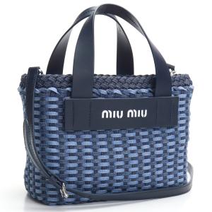 ミュウミュウ MIUMIU トートバッグ 5BA077 2D64 V OI2 F0008 ブルー系