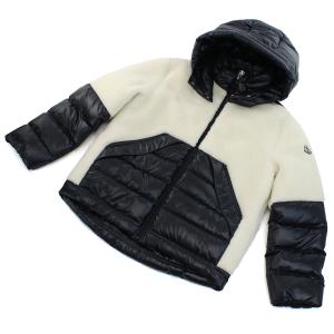 モンクレール MONCLER キッズ−ジャケット，上着　ブランド 1A00056 PATRICK GIUBBOT　595ZJ　078 ブラック ホワイト系　kb-01　outer-01｜bighit