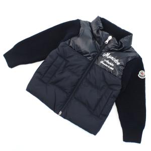 モンクレール MONCLER ベビー−ジャケット，上着　ブランド 9B00004 GARDIGAN TRICOT　M1131　P77 ネイビー系　kb-01　outer-01｜bighit