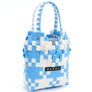 マルニ MARNI トートバッグ　ブランド M00637　M00IW　0M848 ブルー系 ホワイト系　bag-01｜bighit