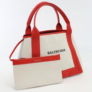 中古良品バレンシアガBALENCIAGA ネイビーカバスS キャンバス トートバッグ 339933 ホワイト系 ランク：A us-2 レディース｜bighit