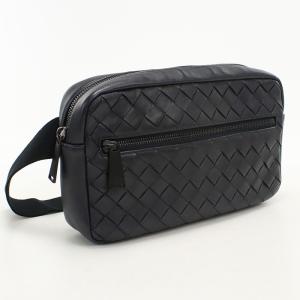 BOTTEGA ボッテガヴェネタ ボディバッグ イントレチャート ブラック 美品 BOTTEGA VENETA（ボッテガ・ヴェネタ） 中古 ボディバッグ メンズ