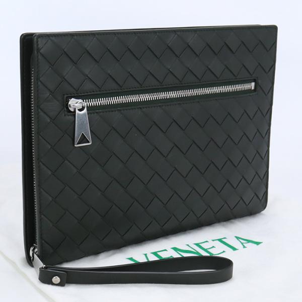 中古良品ボッテガヴェネタBOTTEGA VENETA イントレチャート スモール ドキュメントケース...