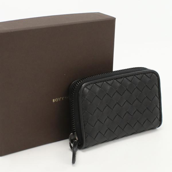 中古良品ボッテガヴェネタBOTTEGA VENETA イントレチャート ファスナー付きコインパース ...