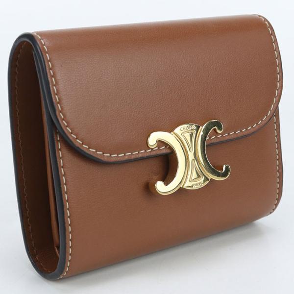 中古良品 CELINE セリーヌ 三つ折り財布 10D783DPV スモール フラップウォレット ト...
