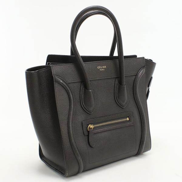 中古良品 CELINE セリーヌ トートバッグ ラゲージ マイクロ レディース ブラック