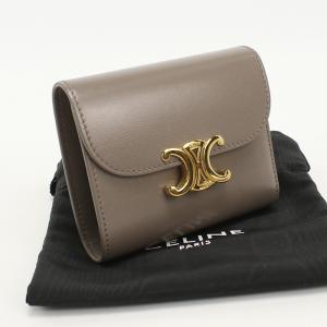 値下げCELINE SMALL TRIFOLD WALLET 財布 Pebble CELINE（セリーヌ） 10B573BEL.10BL Small Trifold Wallet レザー 三