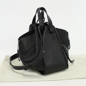 【78時間10名様限定！10%OFF】中古良品ロエベLOEWE ハンモックバッグ スモール カーフ 387.30.S35 ブラック系　 ランク：A us-2 2WAY ショルダー レディース｜bighit