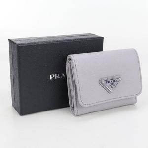 中古・未使用 PRADA プラダ 三折財布 1MH043 QHH F0ETB サフィアーノトライアングル財布 サフィアーノレザー