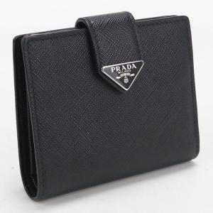 PRADA（プラダ） 極 美品 三角ロゴ 金具 サフィアーノ レザー 本革 二